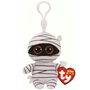Ty Beanie Boos Mummy - White Halloween Mummy Clip Bag Tag